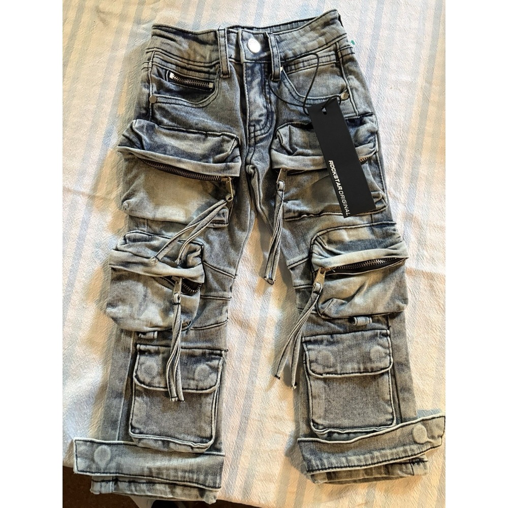 Rockstar Original Jeans Kid's SIZE 2T Lenz Baggy Blue Fit Adjustable Waist NWT